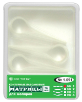 1.091(4). матрицы контурные лавсановые для моляров (левый выступ), 30шт., тор вм