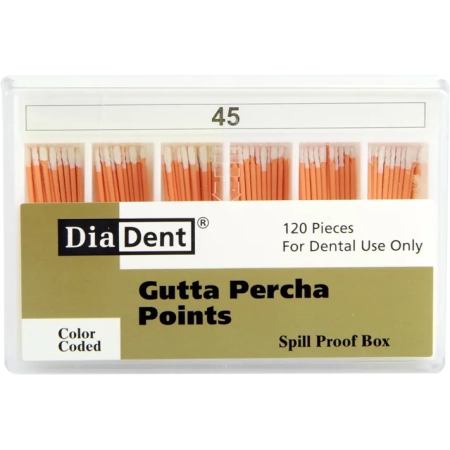 Гуттаперчевые штифты - №45 - 120 штук, DiaDent