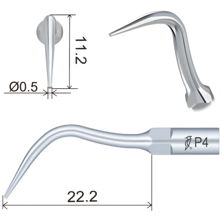 насадка p4 к скайлеру парадонтологическая, woodpecker (подходит к ems)