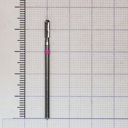 141134023 фреза твс - цилиндр - 023 розовый тонкие прямые лезвия со спиральной поперечной насечкой h