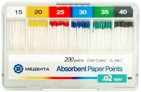 Бумажные штифты 02 №15-40 200шт/уп (МЕТА) 