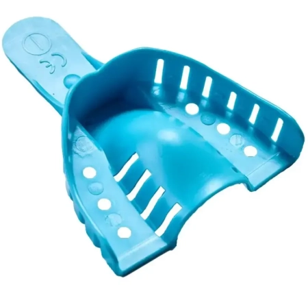 Ложки для снятия слепков перфорированные пластиковые №3 верх, 12 шт, JNB