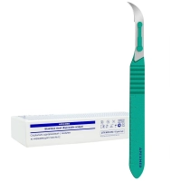 скальпель с лезвием из нержавеющей стали №12 (10 шт) apexmed