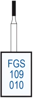 fgs109010 бор алмазный fgs (313) - цилиндр  - 010 серый (хвостовик укороченный)horico