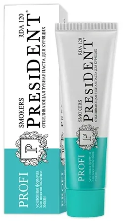 Зубная паста PRESIDENT®PROFI Smokers 50мл