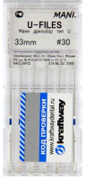 u-files - дрильборы для работы с уз приборами 33мм, №30, 6шт, mani
