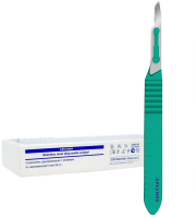 скальпель с лезвием из нержавеющей стали №15 (10 шт) apexmed