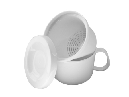 Контейнер "Кронт" КДС-0,2 (белый с ручкой) (0.2±0.05л; Ø96хh72мм; Ø55хh52мм; +121°C)