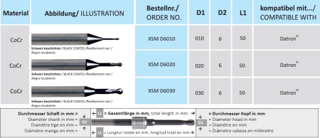xsmd6010 фреза твс - xsm d6010 фреза для cad/cam horico