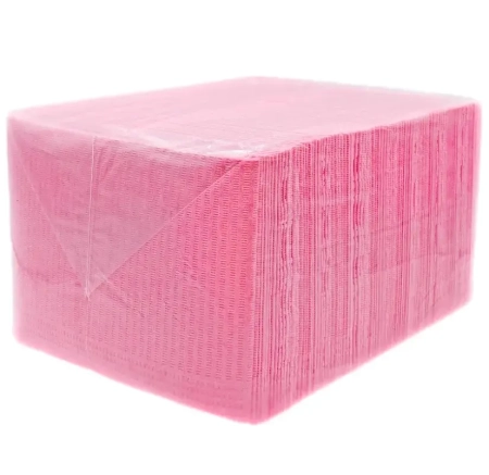 Салфетки нагрудные двухслойные 32.5x45 см, розовый, СР0004 (400 шт) JNB