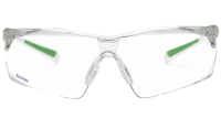 очки защитные прозрачные monoart fit up green, зеленые дужки, euronda