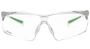 очки защитные прозрачные monoart fit up green, зеленые дужки, euronda