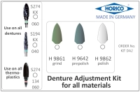 kit da2 denture adjustmen kit набор для регулировки гипсовых моделей horico