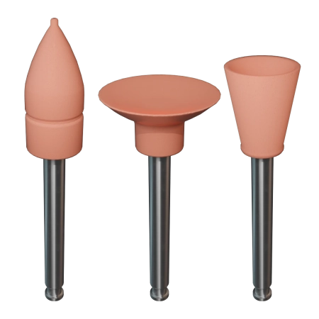 набор полиров "kagayaki ensmart pin" (диск, пуля, чашка - розовые (силикон)) µ 32, 30шт/уп