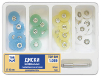 1.069 набор дисков шлифовальных с металлической втулкой, 10 мм., 40шт., тор вм