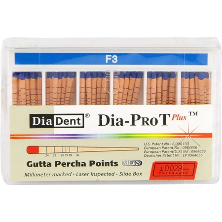ProTaper Gutta-Percha штифты гуттаперчевые F3 (60шт), DiaDent