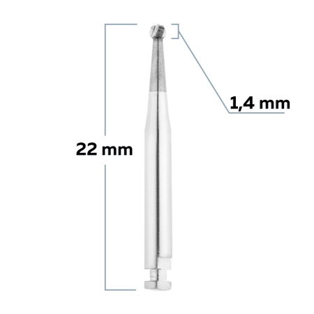 C1204014 Бор твердосплавный - шар - 014  угловой наконечник  HORICO