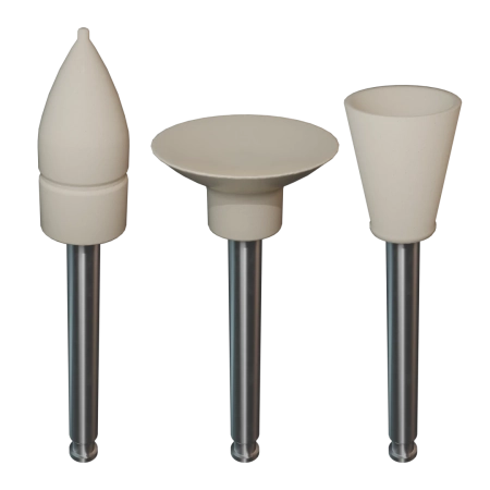 набор полиров "kagayaki ensmart pin" (диск, пуля, чашка - белые (силикон)) µ 125, 30шт/уп