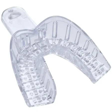 Ложки для снятия слепков перфорированные пластиковые для имплантологии №2 низ, 12 шт, JNB