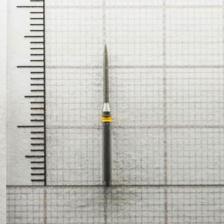 fg250f010 бор алмазный fg - пламя заостренное - 010 желтый, 5шт/уп., horico