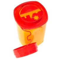 емкость-контейнер для сбора острого инструментария 0.5 л, класс б - желтый (инновация)