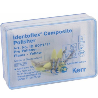 identoflex composite polisher (пламя - yellow), 12шт., арт. id 5021/12, kerr