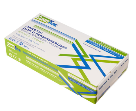 Пакеты для стерилизации 135мм х 280мм (200шт), EuroType Россия (ТК=10шт)