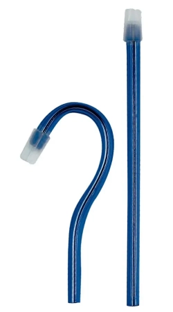 наконечники для слюноотсосов "blossom" темно-синие со съёмным прозрачным колпачком, 100шт (тк=10уп)