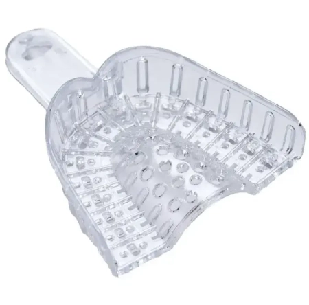 Ложки для снятия слепков перфорированные пластиковые для имплантологии №2 верх, 12 шт, JNB