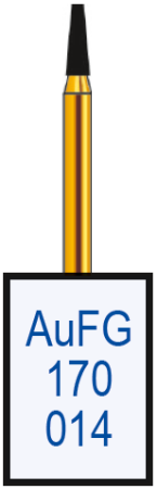 aufg170014 бор алмазный fg - конус усечённый - 014 серый horico