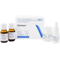 цемион a3 - универсальный стеклоиономерный цемент (20 г + 10 мл + 10 мл + 10 мл) владмива