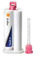 o-bite - материал для регистрации прикуса на основе а-силиконов, (2 картр*50мл., 12 насадок), dmg