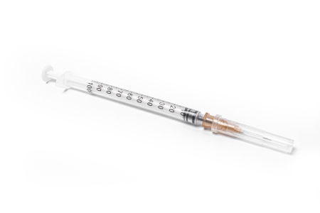 Шприц стерильный инсулиновый 1 мл с иглой 27G 0,45х12мм (1 шт) Huaian