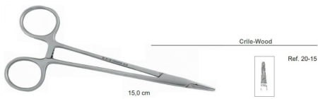 Иглодержатель хирургический CRILE WOOD, 20 -15* (HLW Dental Instruments)