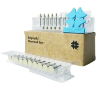 набор полиров "kagayaki diamond sun" (диск, пуля, чашка - жёлтые), µ 10, уп/30шт