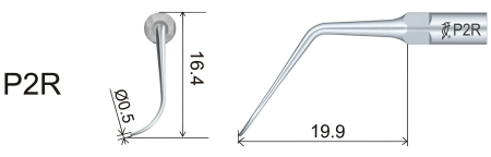 насадка p2r к скайлеру правоугловая для снятия зубных отложений (подходит к woodpecker, ems)