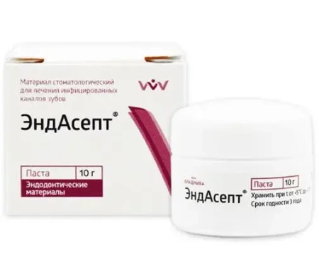 Эндасепт паста для временного заполнения инфицированных каналов 10г  "ВладМиВа"
