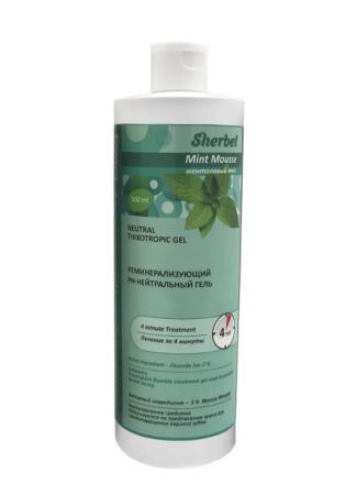 Гель "Sherbet" реминерализующий PH-НЕЙТРАЛЬНЫЙ (лечение 4 минуты) (Ментоловый Мусс) - 500мл (StaiNo)