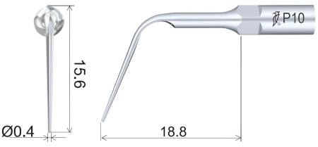 насадка p10 к скайлеру пародонтологическая, woodpecker (подходит к ems)