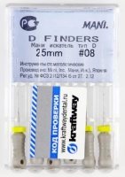 d-finders - лидер-файлы для первичного прохождения канала, 6шт., 25мм., iso 8, mani