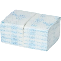 салфетки нагрудные детские 33 x 45 см синие рисунок зуб (500 шт) jnb