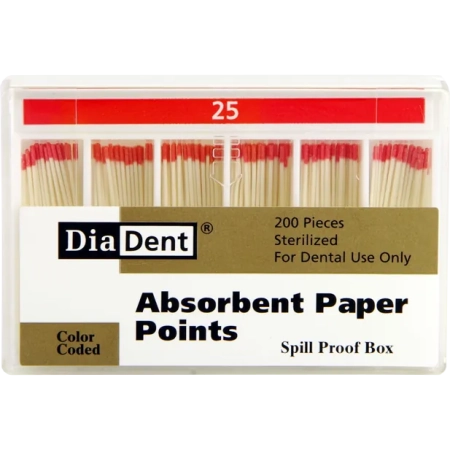 Бумажные штифты - №25 - 200 штук, DiaDent