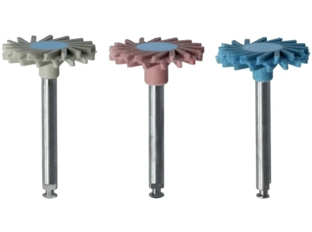 6w9913-mix (с прорезями) - набор полировка керамики, угловой наконечник, ø 14мм., h