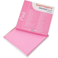 латексные листы dental dam розовый, средний, 152 мм х 152 мм, мята (36 шт) sanctuary