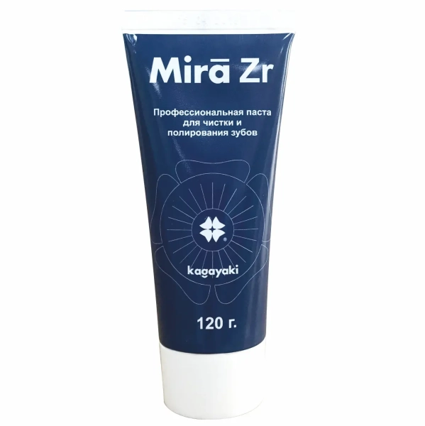 паста полировочная "kagayaki mira zr", без фтора, туба/120г   аналог - детартрина z