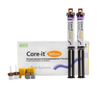 core.it yellow dual automix - материал композитный фторсодержащий, 2шпр*10г., spident