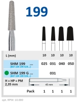 shm199040  бор алмазный h - конус с закругленным концом - 040 horico
