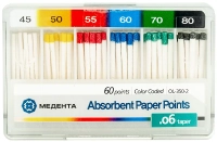 бумажные штифты конус 06, 60шт/уп., №45-80, мета
