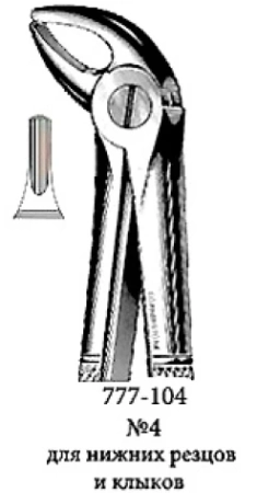 Щипцы зубные П 4 для удаления резцов и клыков нижней челюсти (104) Cornerstone