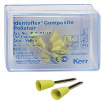 identoflex composite polisher (cup - yellow), 12шт., арт. id 5081/12, kerr